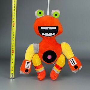 Plush Orange Alien Monster Toy for Kids - Soft Stuffed Toy